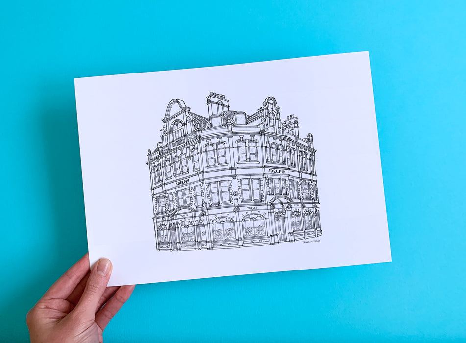 The Adelphi, Leeds - A4 Illustration Print