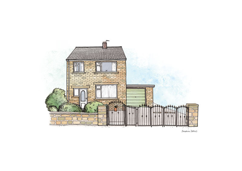 Large Custom House Portrait