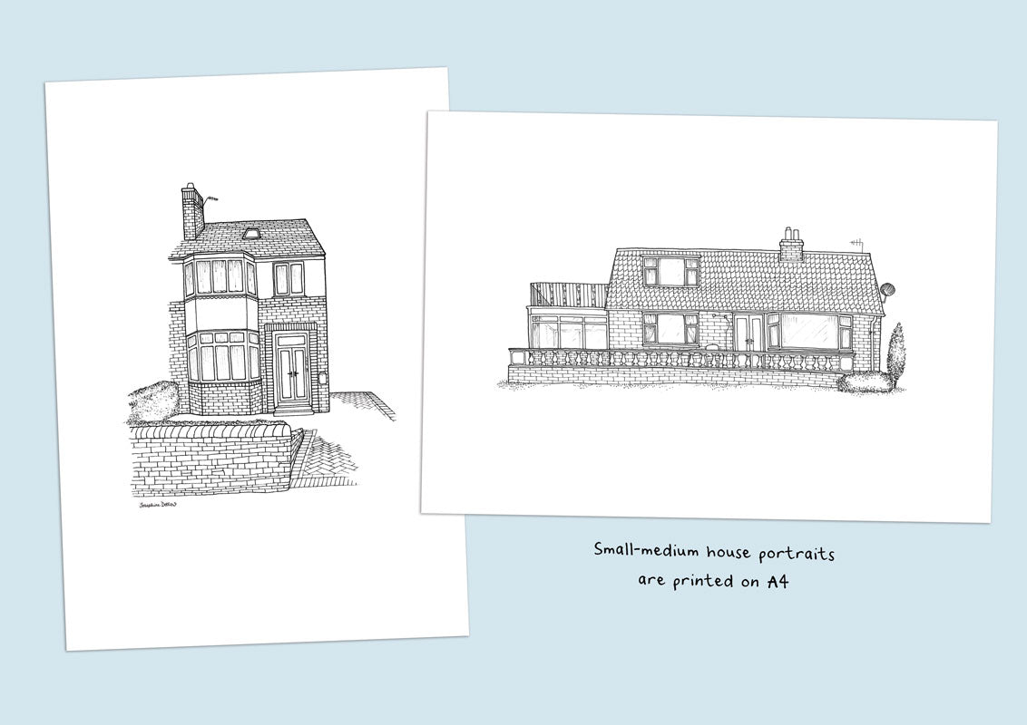 Small-Medium Custom House Portrait