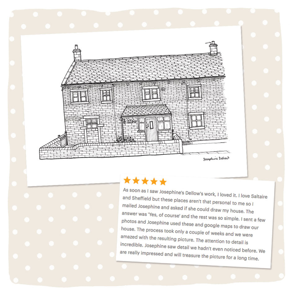 Large Custom House Portrait