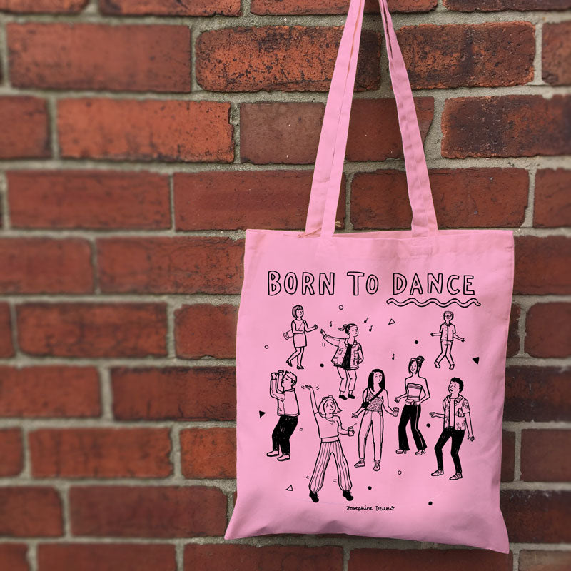 Born to Dance Screen Printed Tote Bag