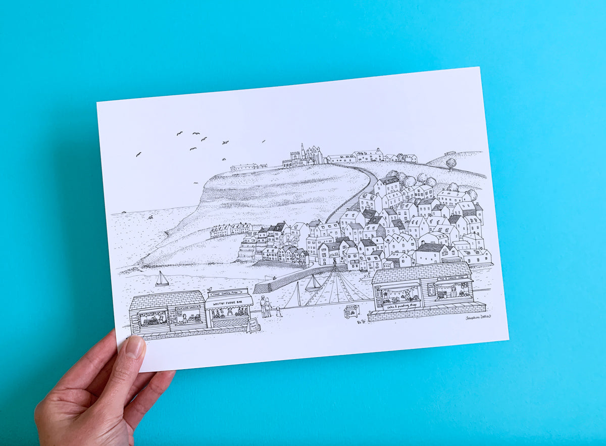 Whitby A4 Illustration Print