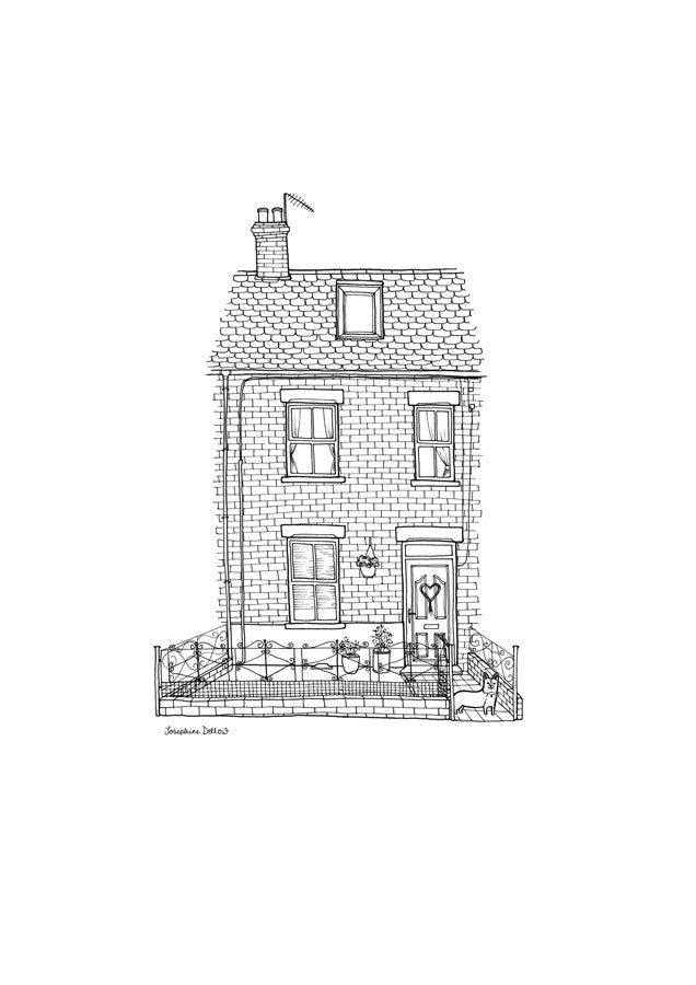 Small-Medium Custom House Portrait