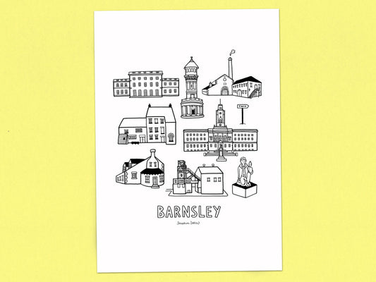 Barnsley Icons - A3 Illustration Print