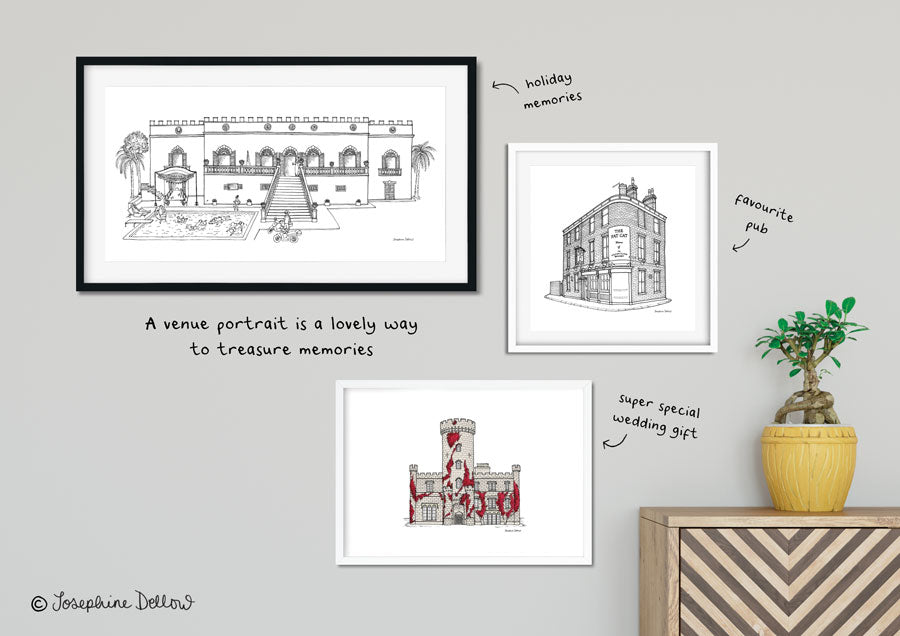 Large Custom House Portrait