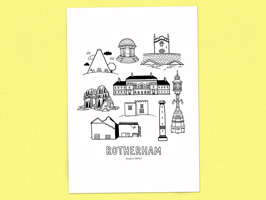 Rotherham Icons - A3 Illustration Print