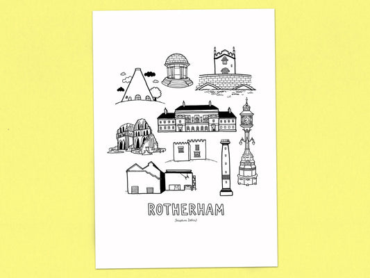Rotherham Icons - A3 Illustration Print