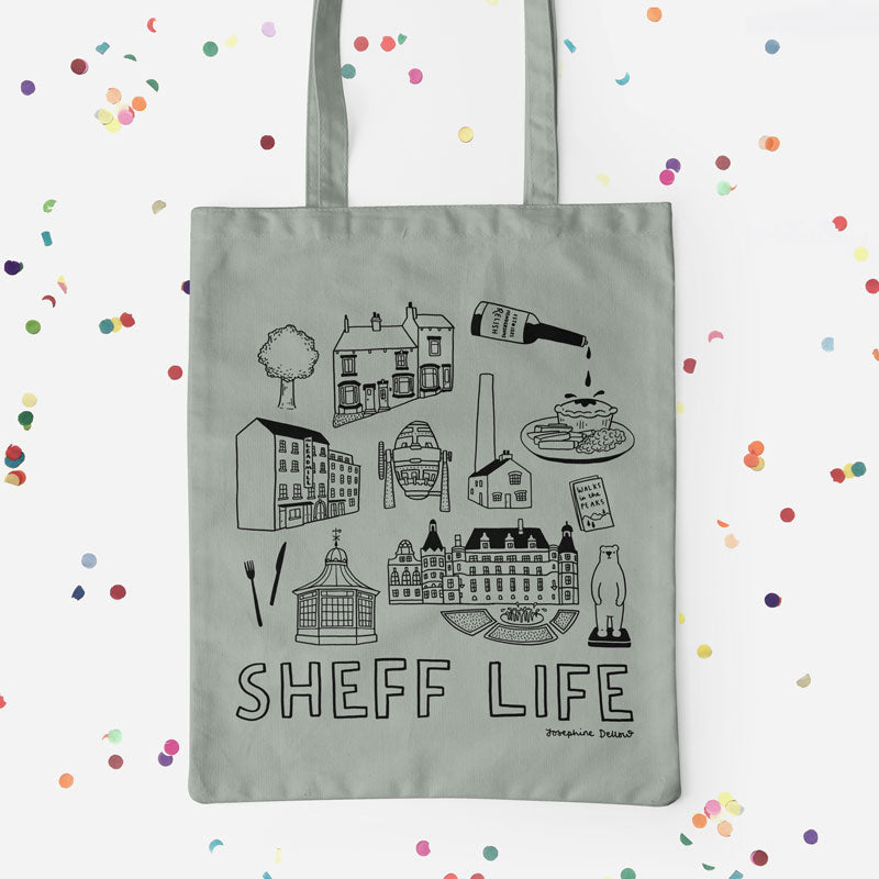 Sheff Life Screen Printed Tote Bag
