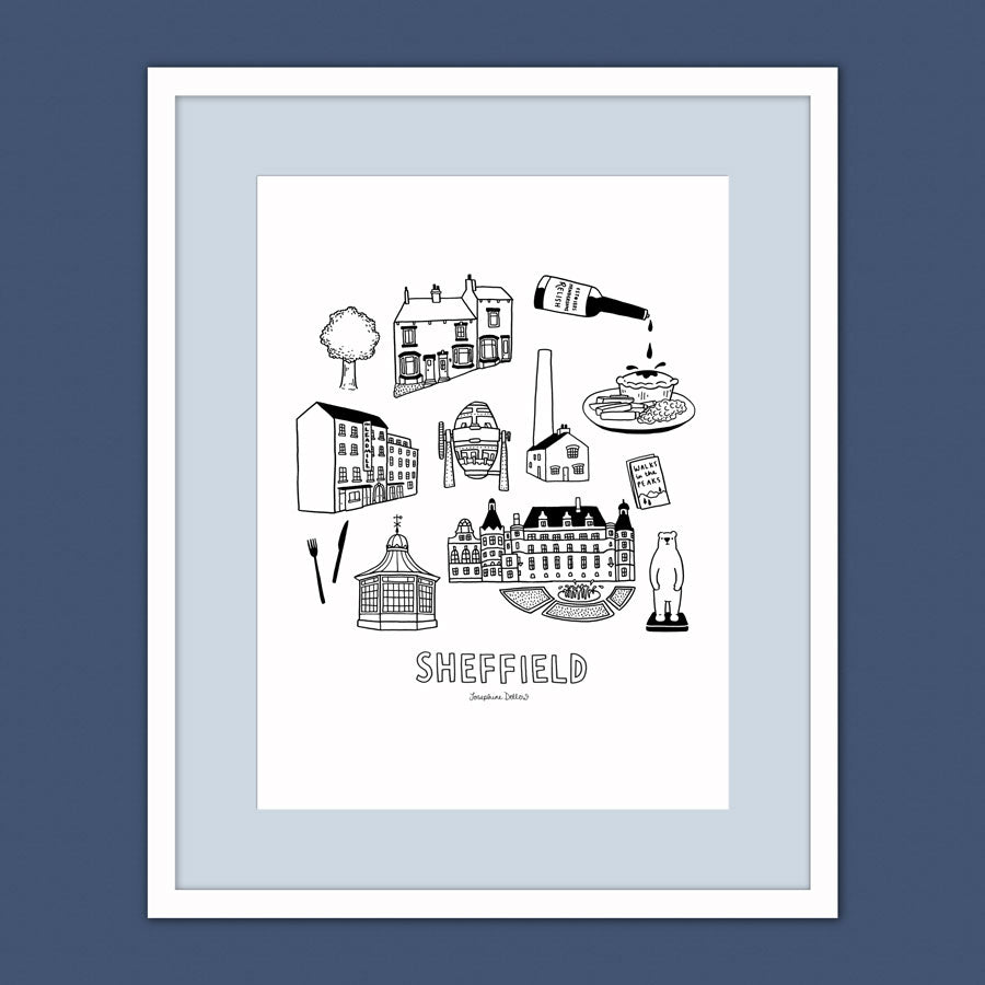 Sheffield Icons - A3 Illustration Print