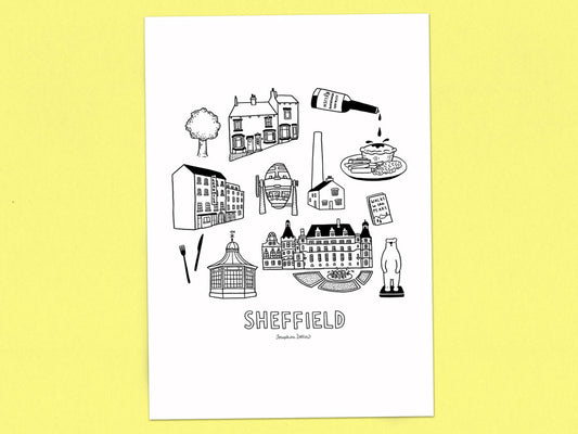 Sheffield Icons - A3 Illustration Print