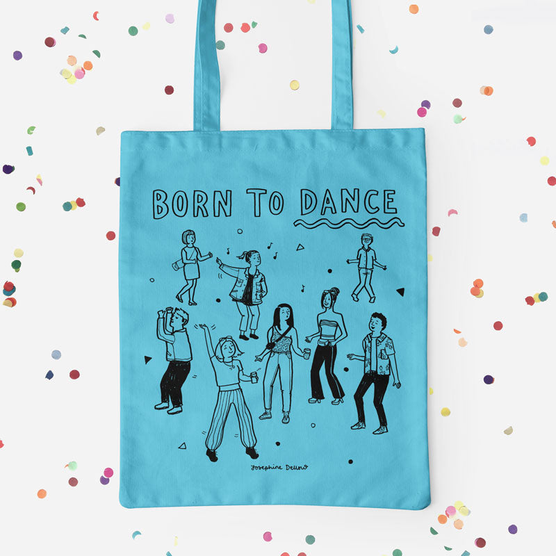 Born to Dance Screen Printed Tote Bag