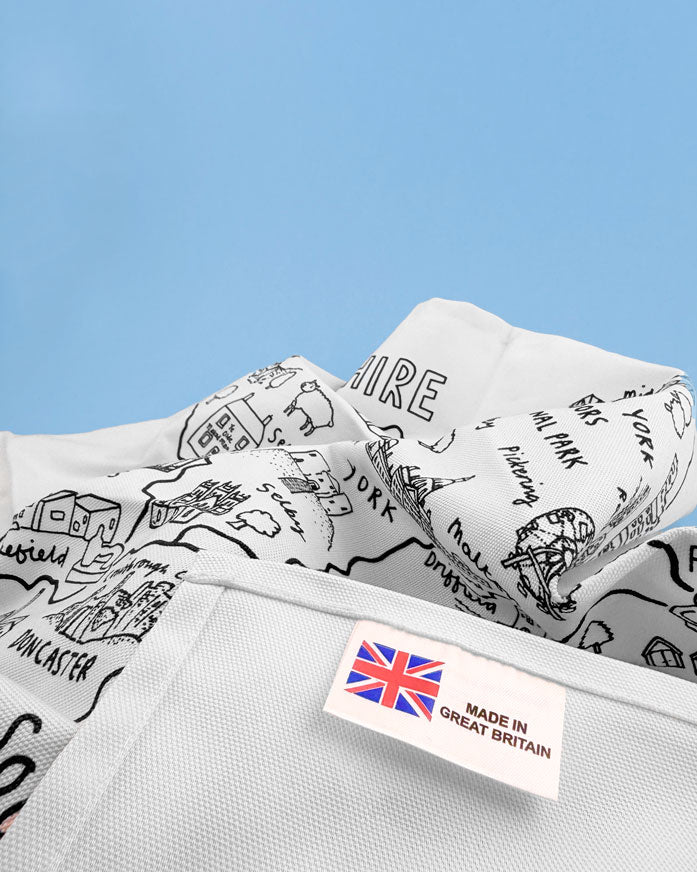 Yorkshire Map Tea Towel