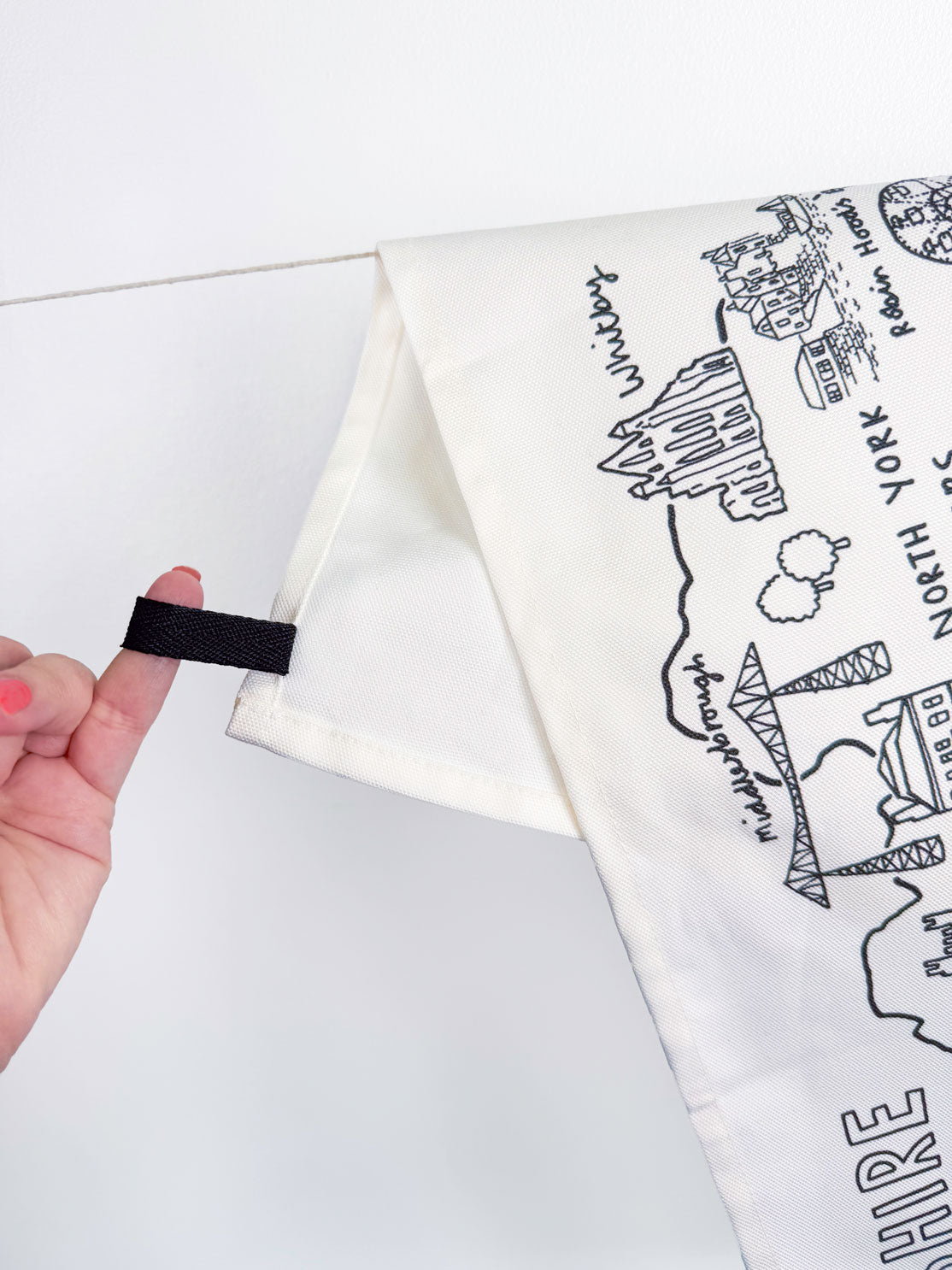 Yorkshire Map Tea Towel