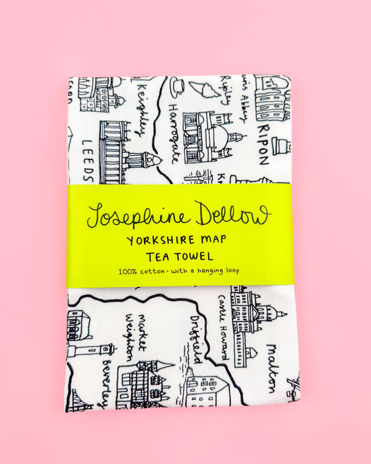 Yorkshire Map Tea Towel