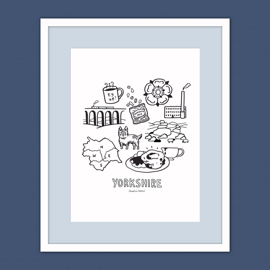 Yorkshire Icons - A3 Illustration Print