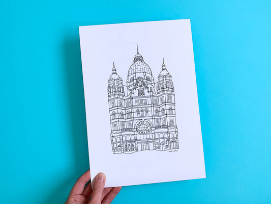 Leeds Kirkgate Market - A4 Illustration Print