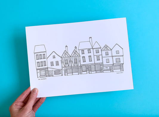 The Shambles, York - A4 Illustration Print