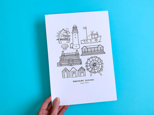 Yorkshire Seasides - A4 Illustration Print