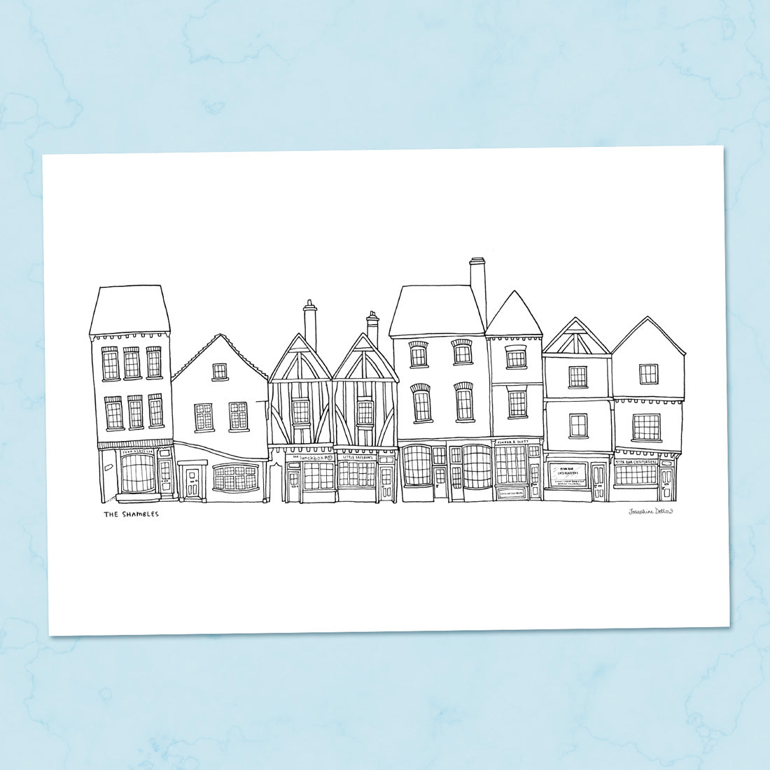 The Shambles, York - A4 Illustration Print